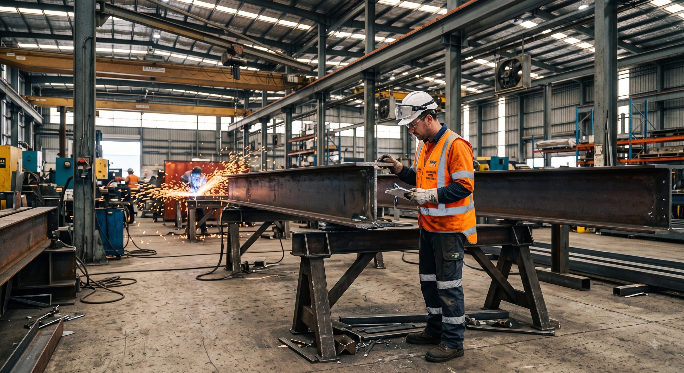 Planta industrial de fabricación de estructuras metálicas